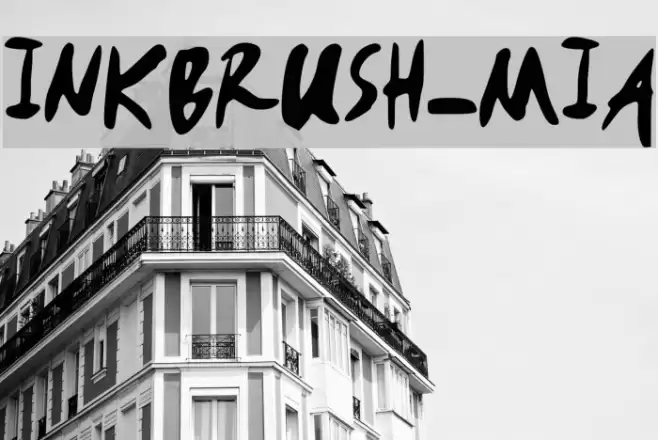 INKBRUSH-MIA Font examples
