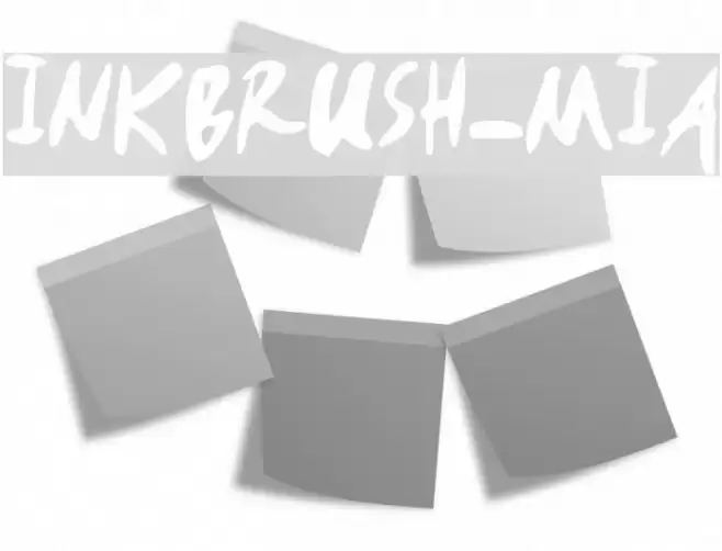 INKBRUSH-MIA Font examples
