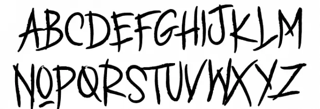 INKING SNAKE Шрифта ВЕРХНИЙ