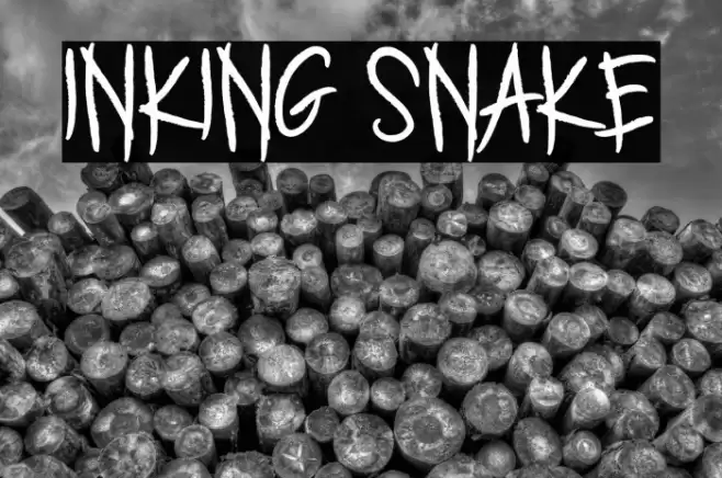 INKING SNAKE Font examples