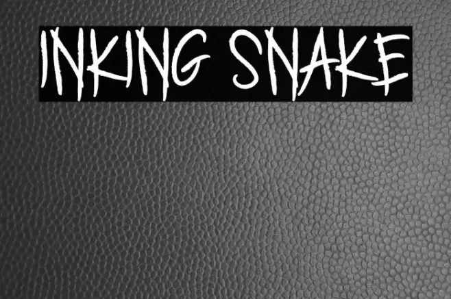 INKING SNAKE Font examples