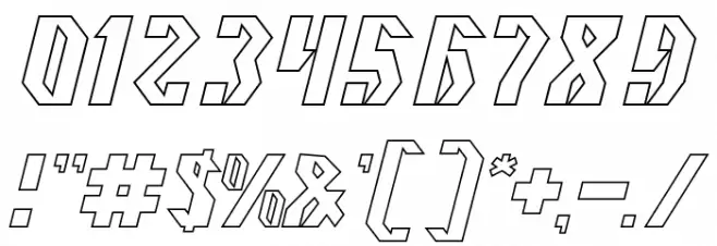 INOVATION-Hollow Font OTHER CHARS