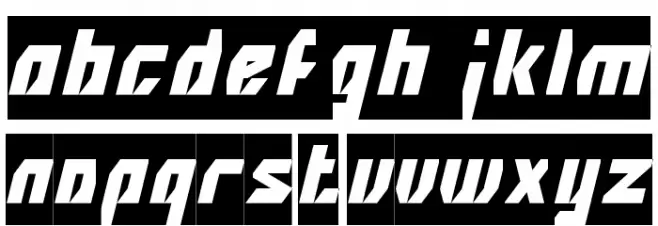 INOVATION-Inverse Schriftart Kleinbuchstaben