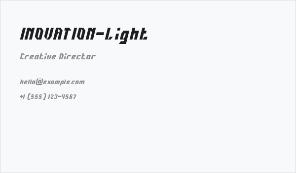 INOVATION-Light Business Card
