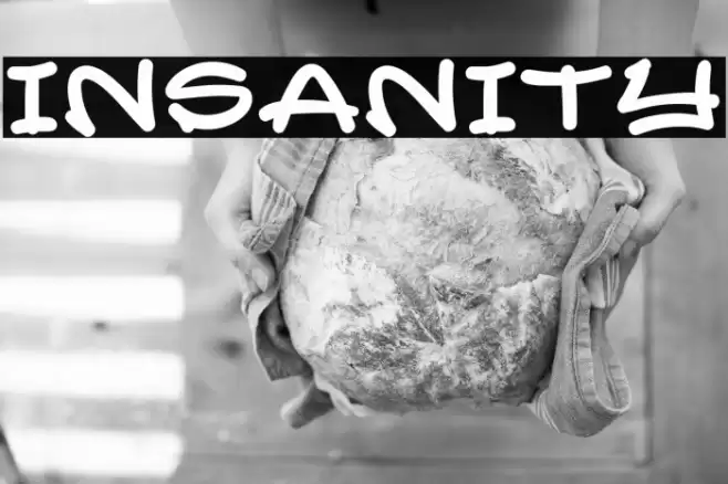 INSANITY Font examples
