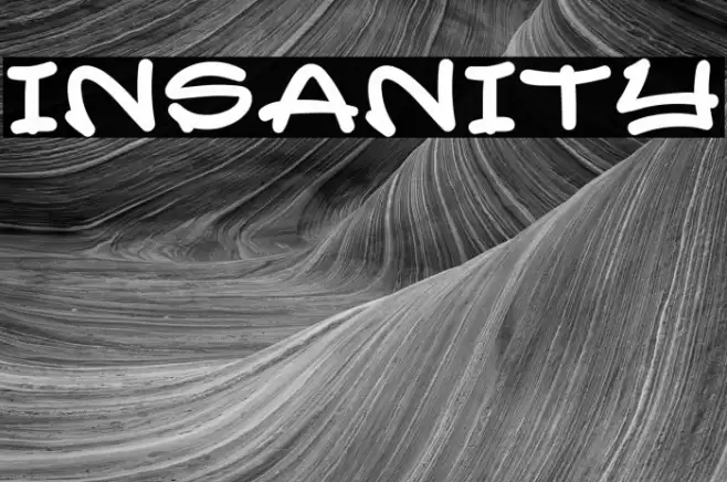 INSANITY Font examples