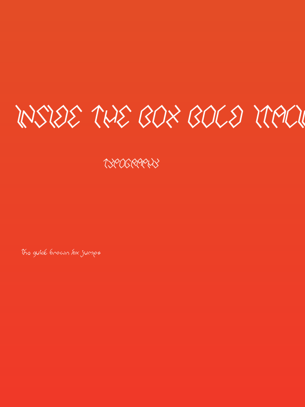 INSIDE THE BOX Bold Italic Poster