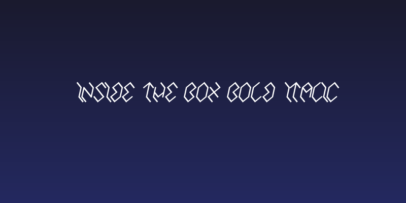 INSIDE THE BOX Bold Italic Social Header