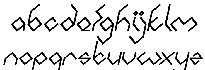 INSIDE THE BOX Bold Italic Font LOWERCASE