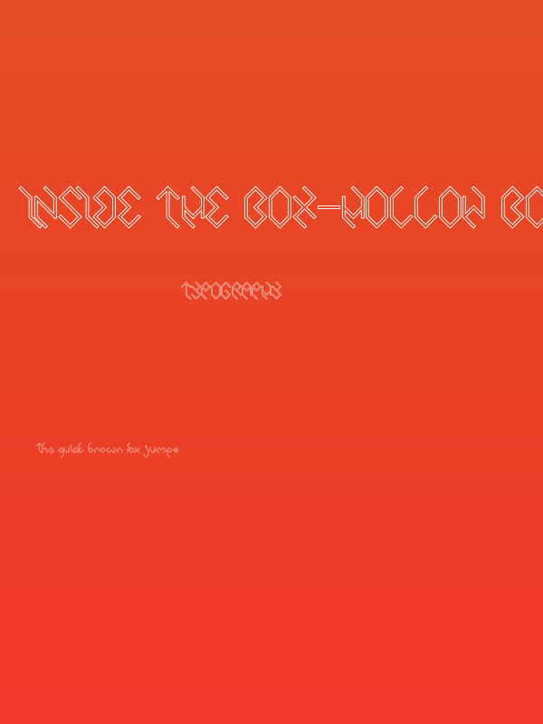 INSIDE THE BOX-Hollow Bold Poster