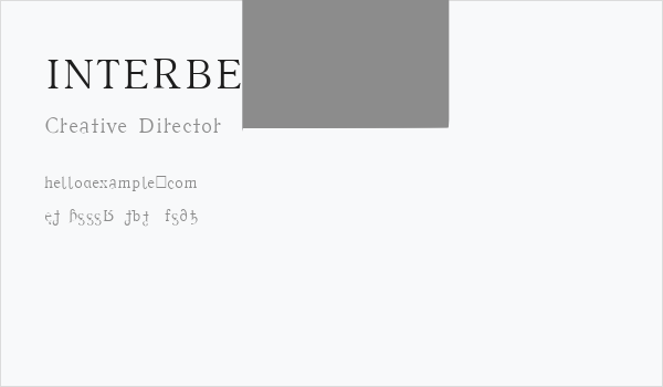 INTERBET Business Card