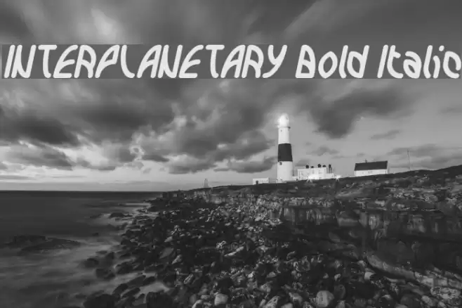 INTERPLANETARY Bold Italic Font examples