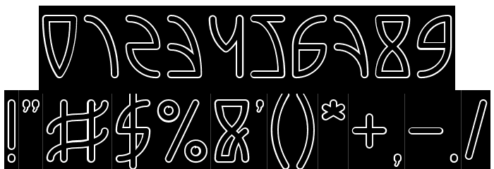 INTERPLANETARY-Hollow-Inverse Font OTHER CHARS