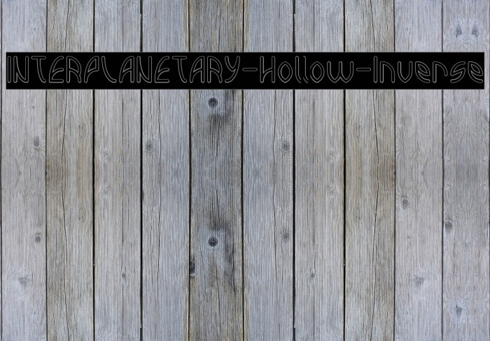 INTERPLANETARY-Hollow-Inverse Font examples