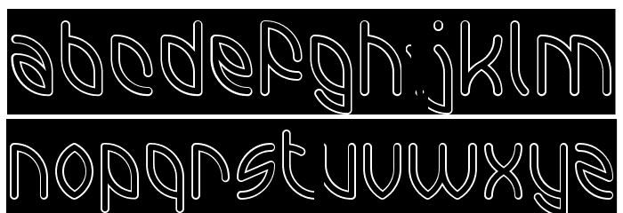 INTERPLANETARY-Hollow-Inverse Font LOWERCASE
