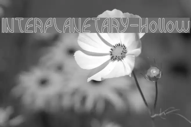 INTERPLANETARY-Hollow Font examples