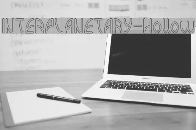 INTERPLANETARY-Hollow Font examples