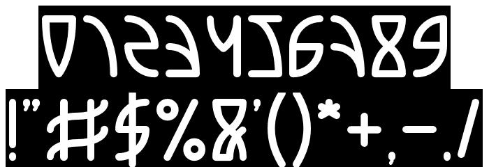 INTERPLANETARY-Inverse Font OTHER CHARS