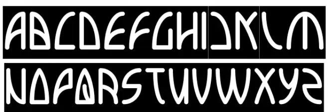 INTERPLANETARY-Inverse Schriftart Groß