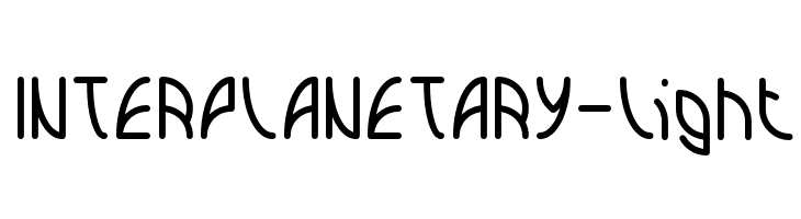 INTERPLANETARY-Light  Frei Schriftart Herunterladen