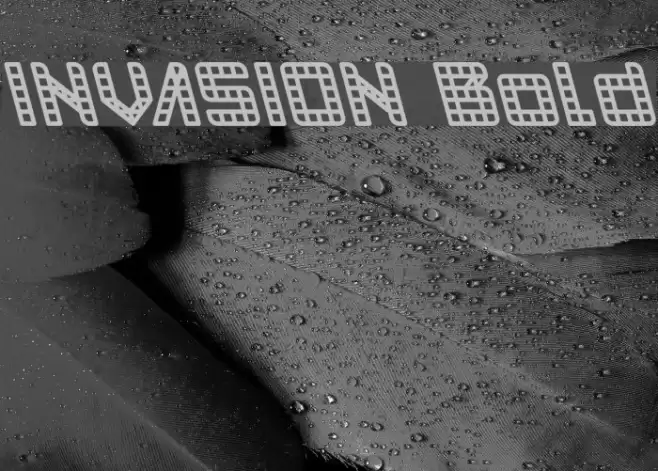INVASION Bold Font examples