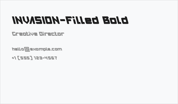 INVASION-Filled Bold Business Card