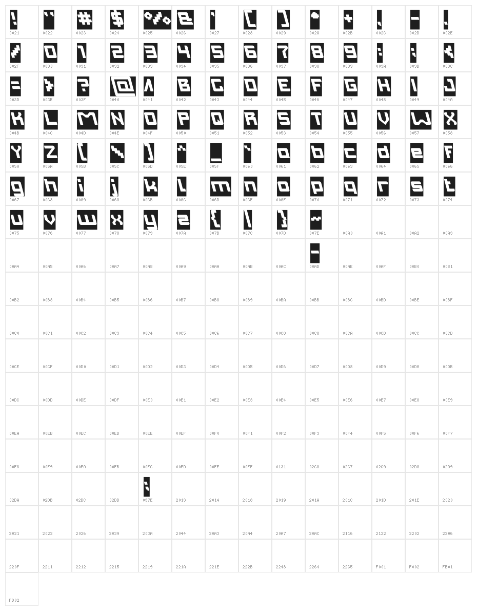 INVASION-Filled-Inverse Character Map