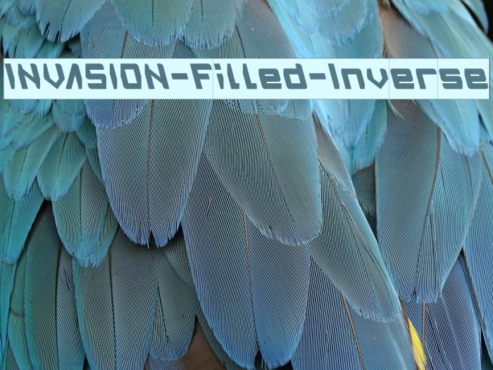 INVASION-Filled-Inverse Font examples