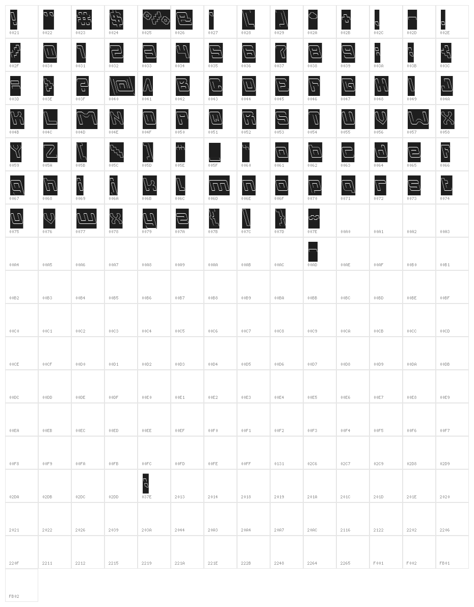 INVASION-Hollow-Inverse Character Map