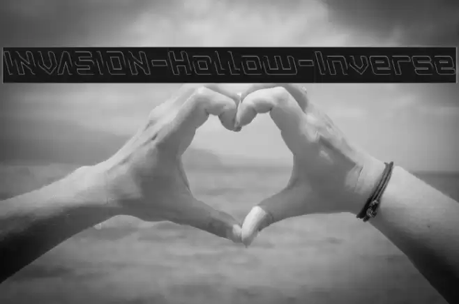 INVASION-Hollow-Inverse Font examples