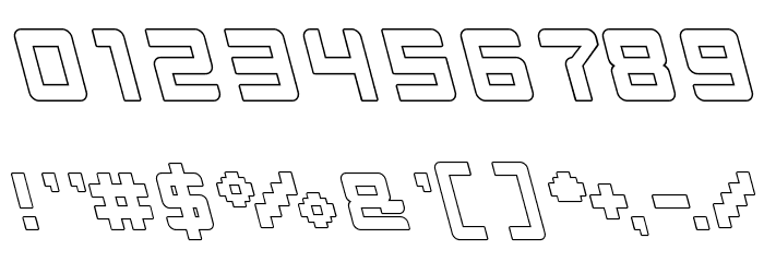 INVASION-Hollow Font OTHER CHARS