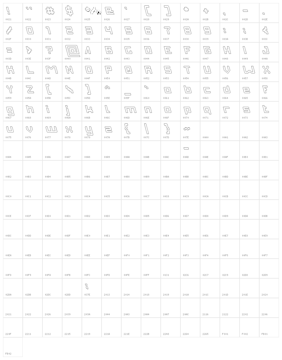 INVASION-Hollow Character Map