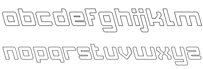 INVASION-Hollow Font LOWERCASE