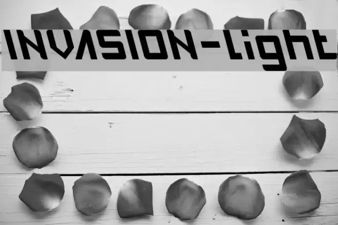 INVASION-light Schriftart examples