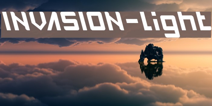INVASION-light Font examples