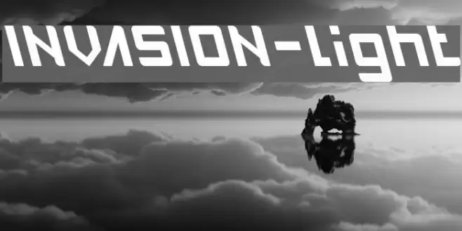 INVASION-light Schriftart examples
