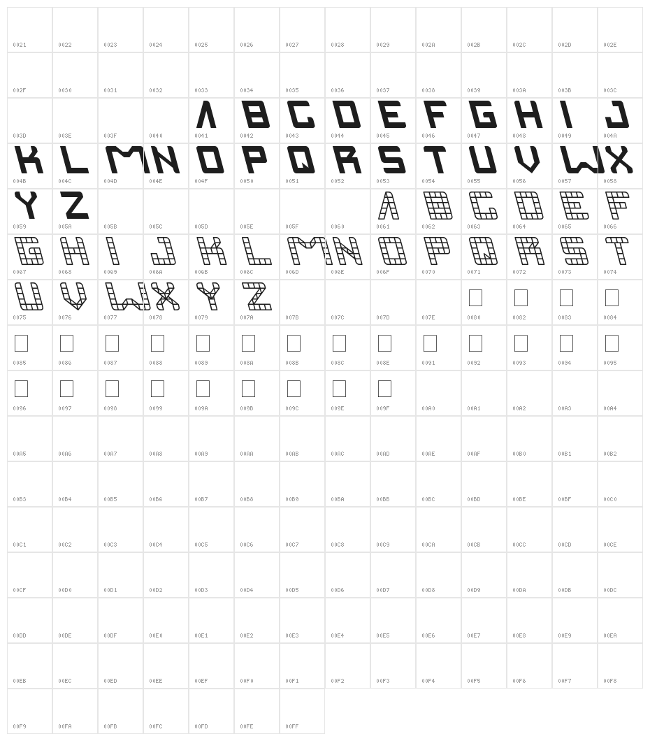 INVASION Character Map