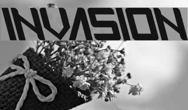 INVASION Font examples