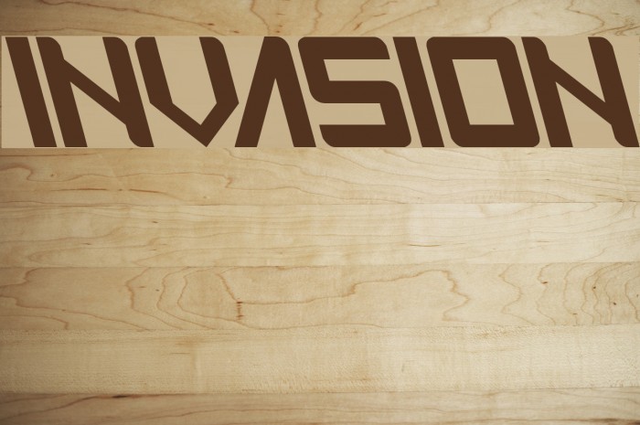 INVASION Schriftart examples