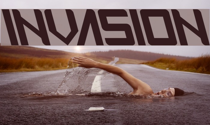 INVASION Schriftart examples