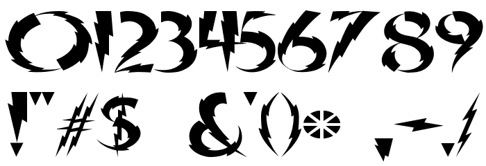 In A Flash Expanded フォント その他の文字