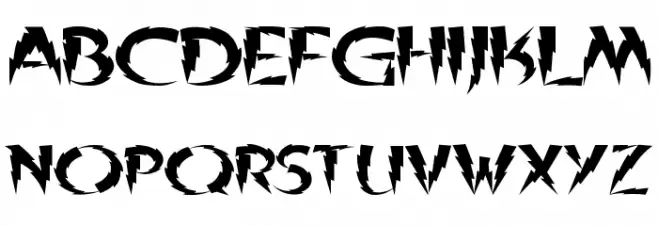 In A Flash Expanded フォント 大文字