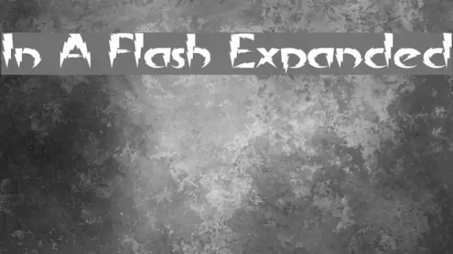 In A Flash Expanded フォント examples