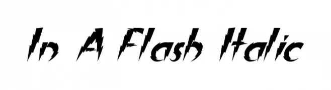 In A Flash Italic  font caratteri gratis