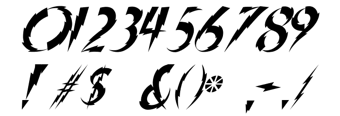 In A Flash Italic Font OTHER CHARS