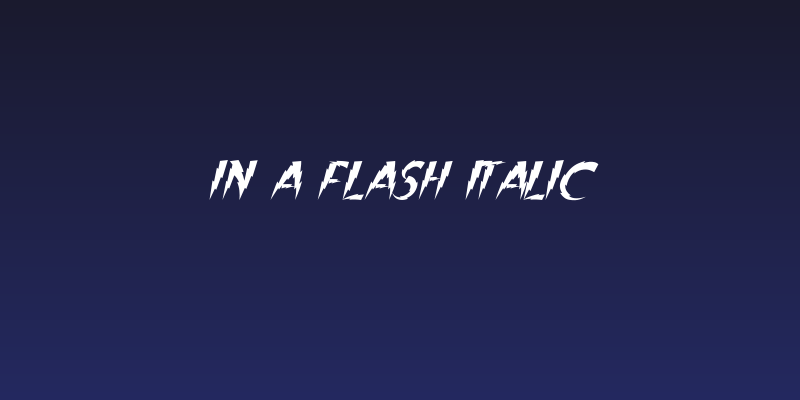 In A Flash Italic Social Header