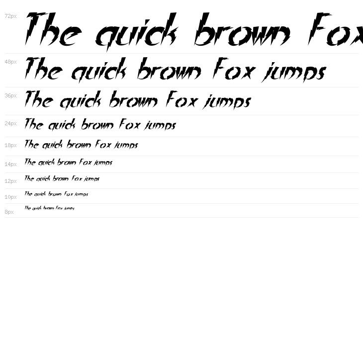 In A Flash Italic Waterfall