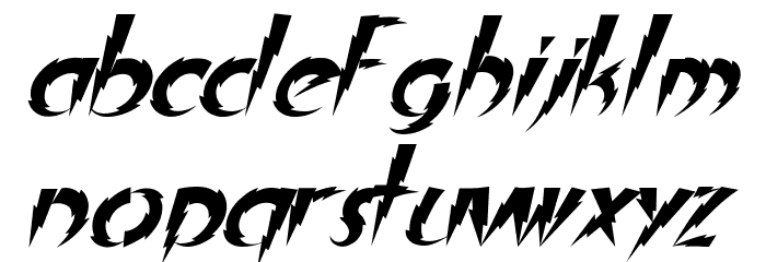 In A Flash Italic Font LOWERCASE