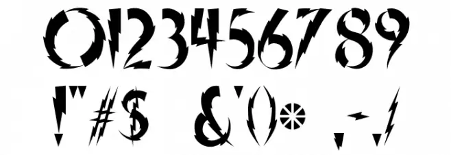 In A Flash フォント その他の文字