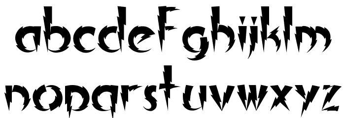 In A Flash フォント 小文字